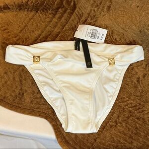 *NWT* ViX Paula Hermanny Solid Bia Logo Tube Bikini Bottoms- White- XS